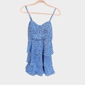 Floral Blue Mini Dress